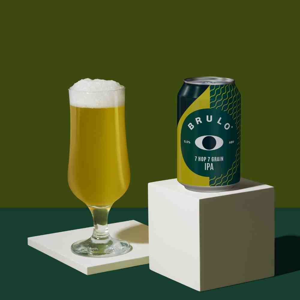 BRULO® 7 Hop 7 Grain Alcohol Free DDH IPA | 0.5% Vegan (330ml Can)