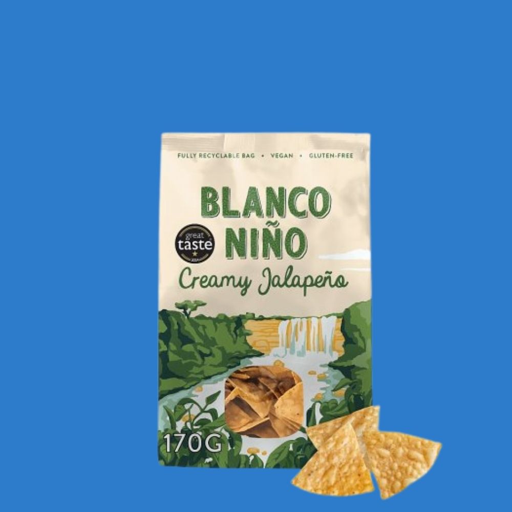 Blanco Niño Creamy Jalapeño Tortilla Chips (170g) | Vegan Gluten Free Chips