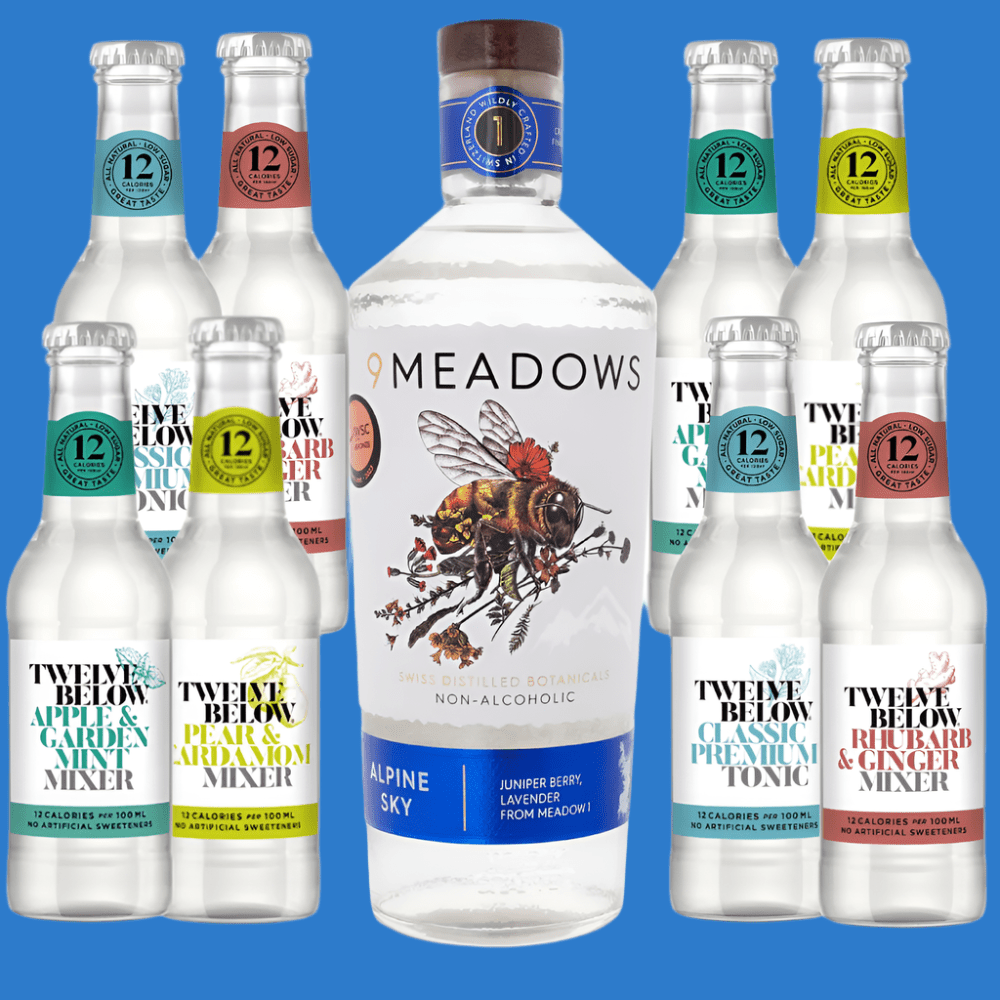 9 Meadows 'Alpine Sky' Alcohol Free Juniper& Lavender Spirit (0.5% ABV) - Wise Bartender - Spirit