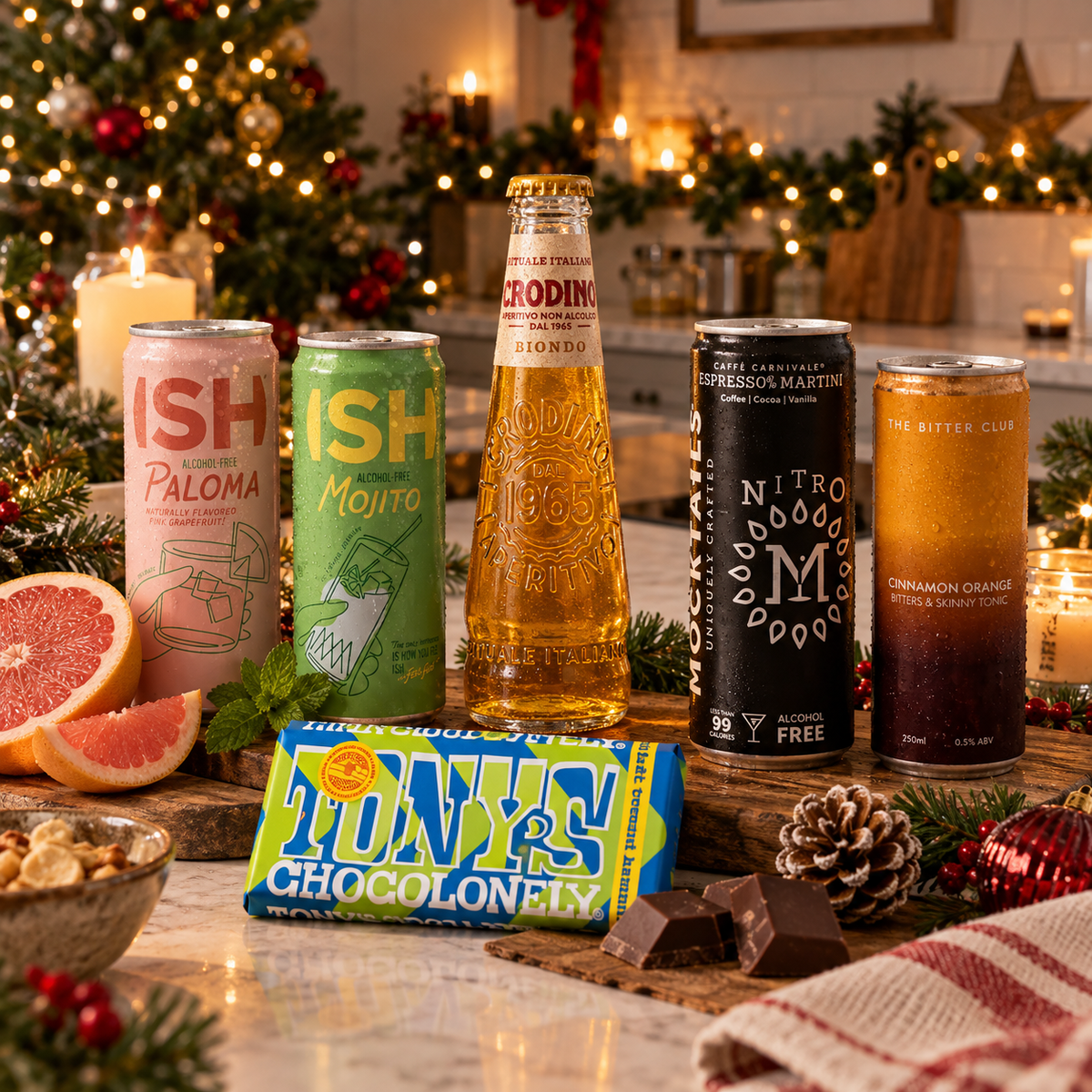 5 Cocktail Gift Pack with Tony's Chocolonely in Gift Pack