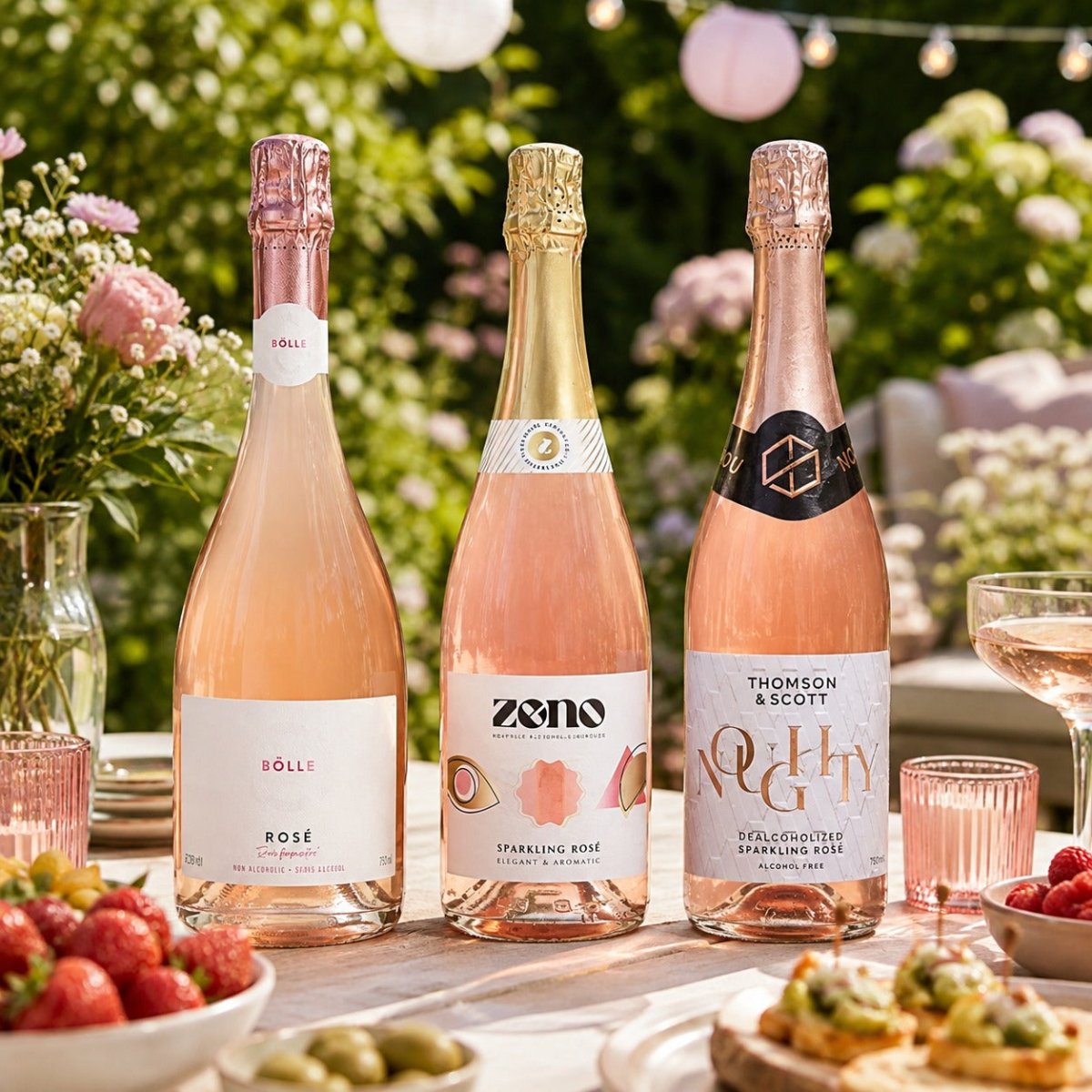 Alcohol‑Free Sparkling Rosé Gift Set | Pretty in Pink Wise Pack | 3 Premium Wines - Wise Bartender - Mixed Pack