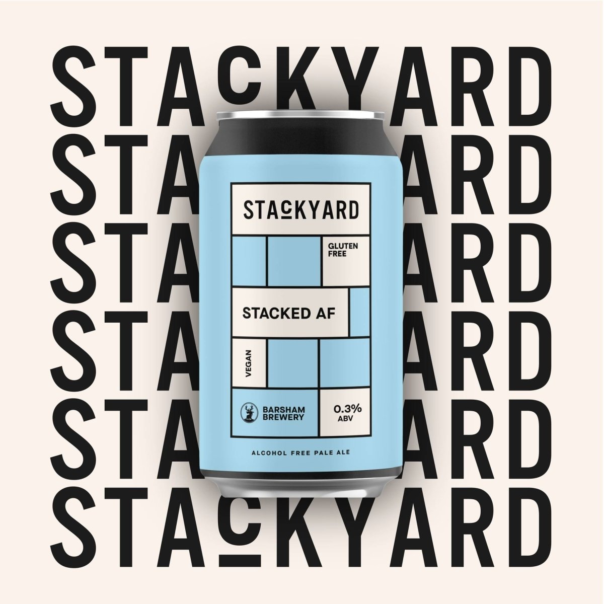 Barsham Brewery 'Stacked AF' Alcohol Free Pale Ale (0.5% ABV) - Wise Bartender - Beer