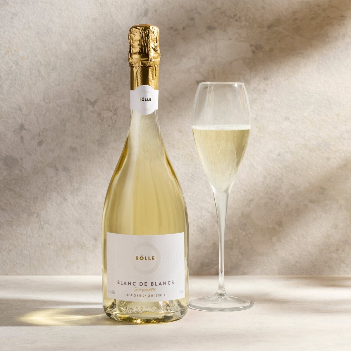 Bolle Blanc de Blancs Alcohol Free Sparkling White Wine (0.5% ABV) - Wise Bartender - wine