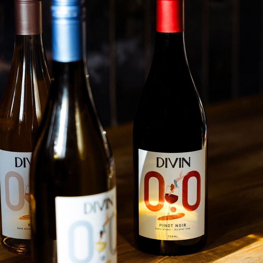 DIVIN 'Pinot Noir' Alcohol Free Wine (0.0% ABV) - Wise Bartender - wine