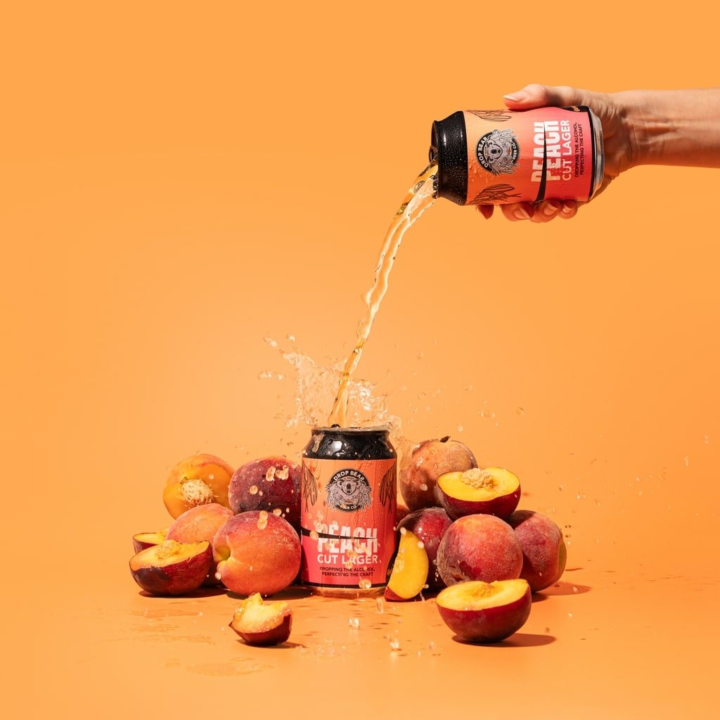 Drop Bear Beer Peach Cut Lager (0.5% ABV) - Wise Bartender - Beer