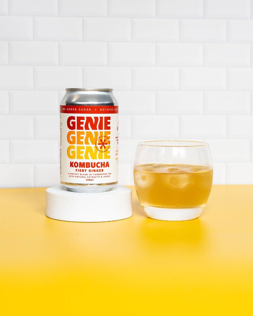 Genie Drinks 'Fiery Ginger' Kombucha Soda (0% ABV) - Wise Bartender - Spirit