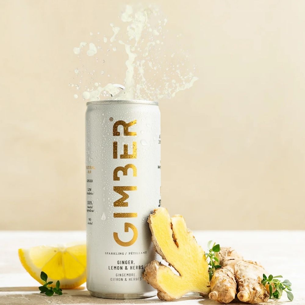 GIMBER Original Sparkling | Alcohol‑Free Ginger, Lemon & Herb Drink | 250ml Can - Wise Bartender - Spirit