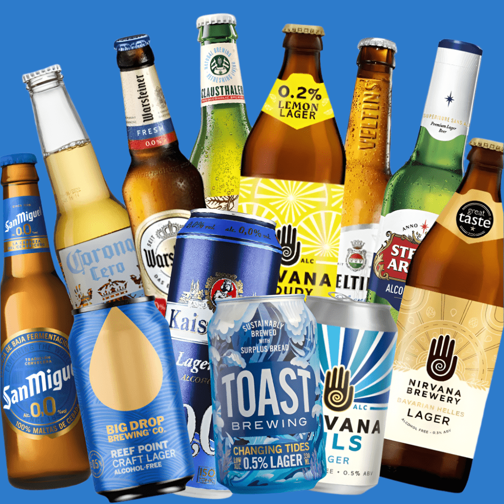 Lager Lout' 12 or 24 Alcohol Free Bottle Wise Pack (0.5% ABV) - Wise Bartender - Mixed Pack