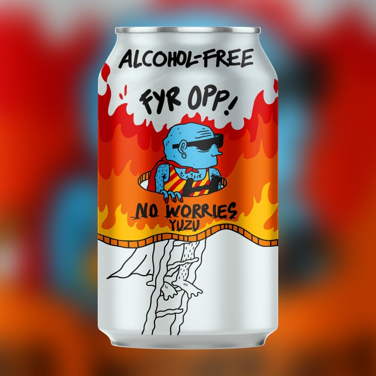 Lervig No Worries Fyr! Yuzu Alcohol Free Pale Ale (0.5% ABV) - Wise Bartender - Beer