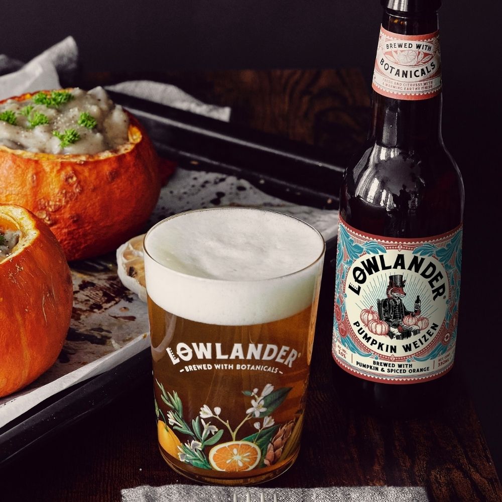 Lowlander Non - Alc Pumpkin Weizen (0.3% ABV) - Wise Bartender - Beer