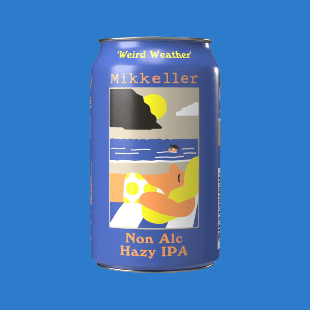 Mikkeller Weird Weather Hazy Alcohol Free IPA Beer Can (0.3% ABV) - Wise Bartender - Beer