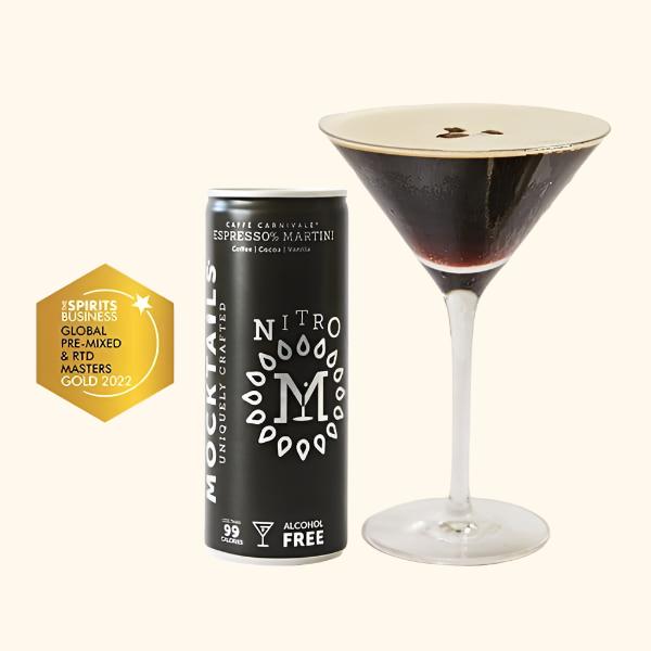Mocktails Caffé Carnivale Espress0% Martini Nitro Alcohol Free Cocktail (0.0% ABV) - Wise Bartender - Spirit