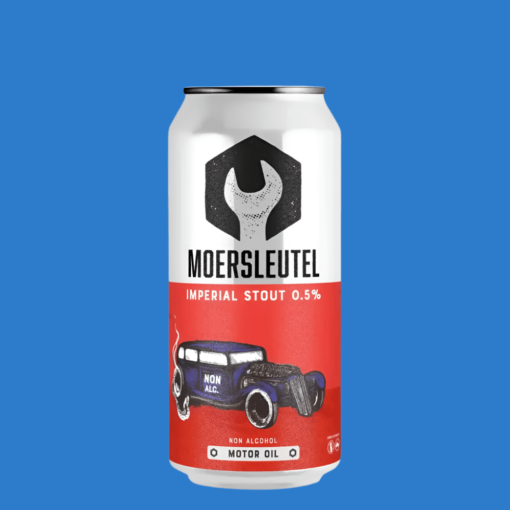 Moersleutel 'Motor Oil' Alcohol Free Stout (0.5% ABV) - Wise Bartender - Beer