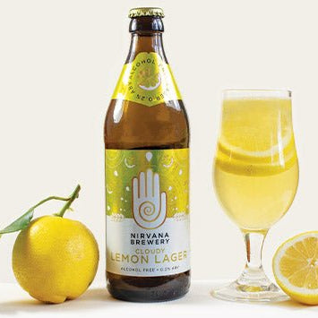 Nirvana Bavarian Cloud Lemon Alcohol Free Lager 500ml Bottle (0.2% ABV) - Wise Bartender - Beer