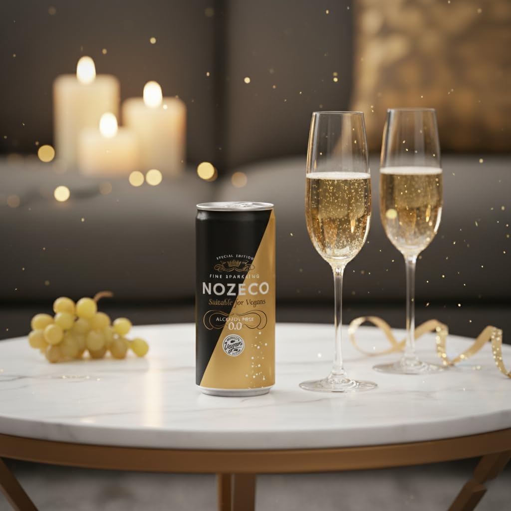 Nozeco 0.0% Sparkling | Alcohol‑Free Wine Alternative | Vegan | 200ml Can - Wise Bartender - wine