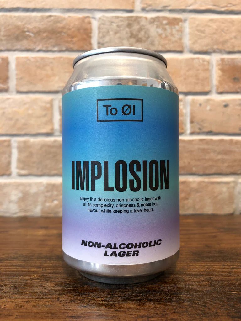 To Øl Implosion Alcohol Free Lager (0.5% ABV) - Wise Bartender - Beer