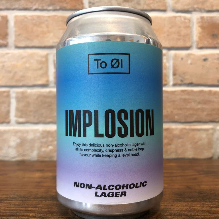 To Øl Implosion Alcohol Free Lager (0.5% ABV) - Wise Bartender - Beer