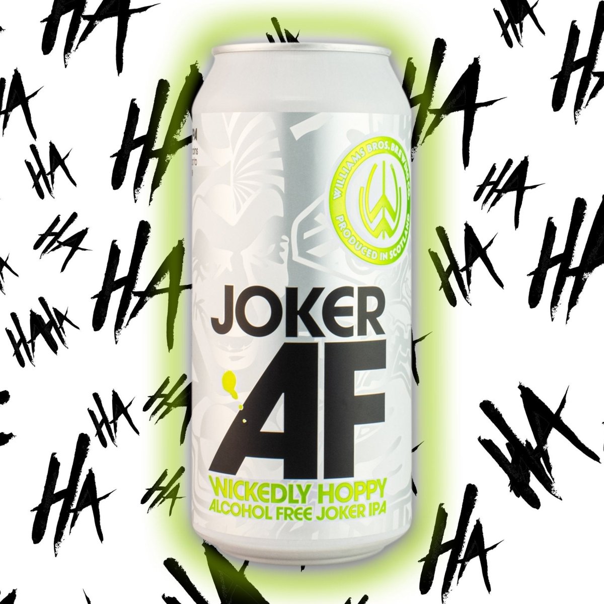 Williams Bros Brew 'Joker AF' Alcohol Free Wickedly Hoppy IPA (0.5% ABV) - Wise Bartender - Beer