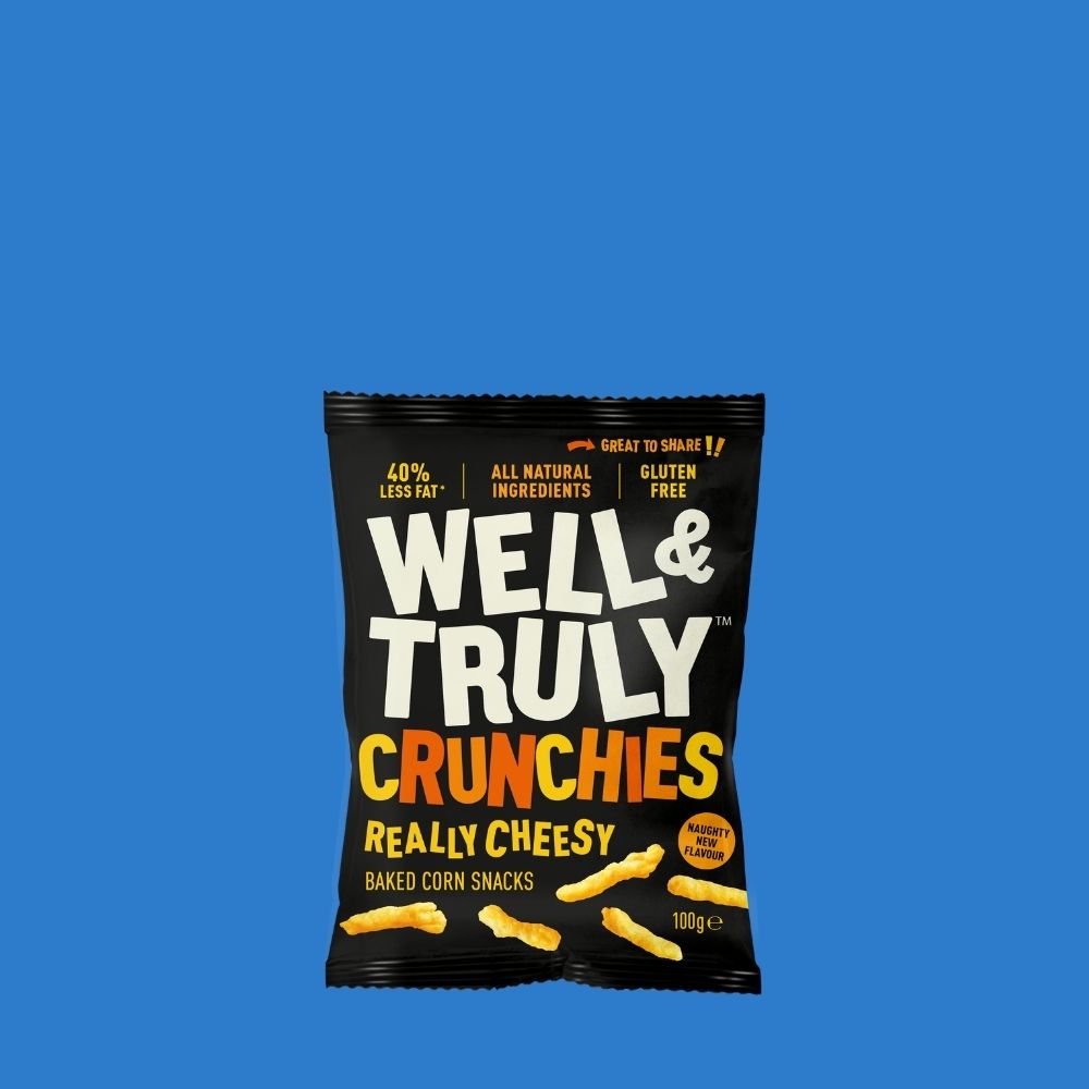 Well & Truly Really Cheesy Crunchies (100g) | Gluten Free Baked Snack