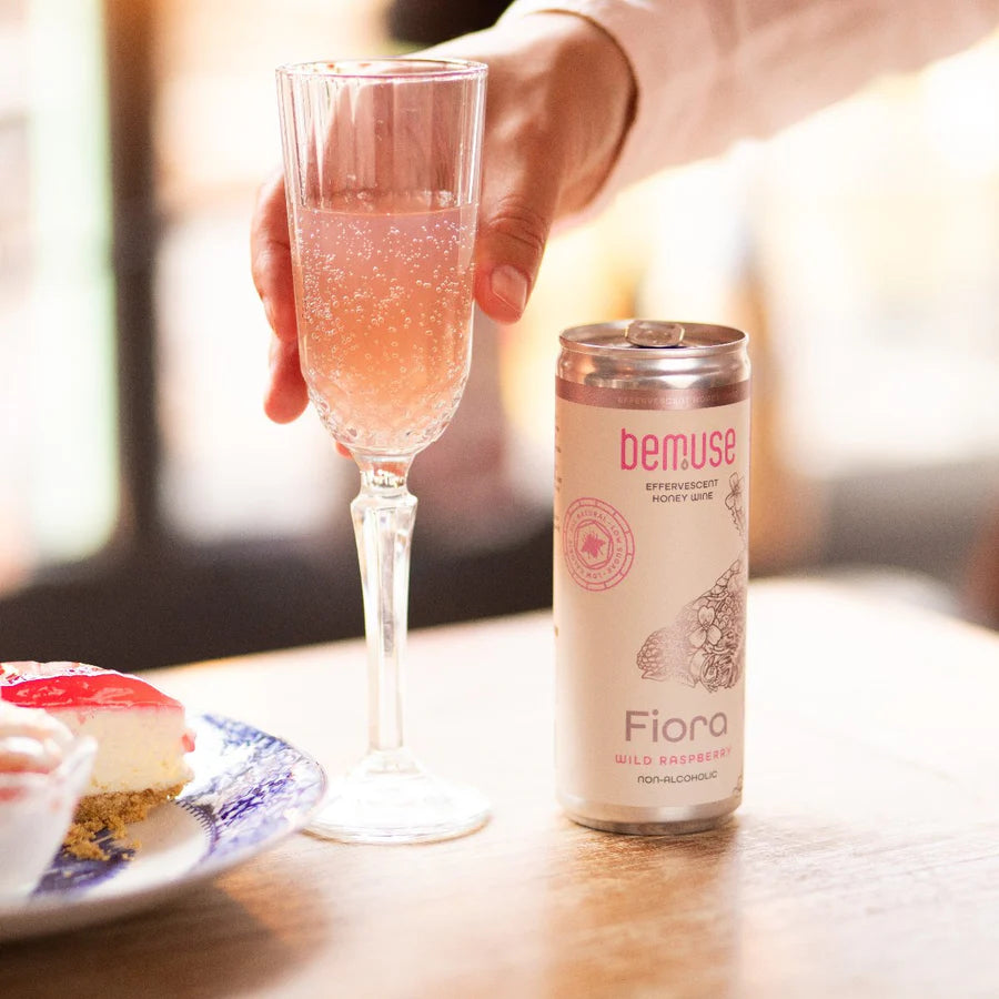 Bemuse 'Fiora' Wild Raspberry Alcohol Free Sparkling Honey Wine (0.5% ABV)