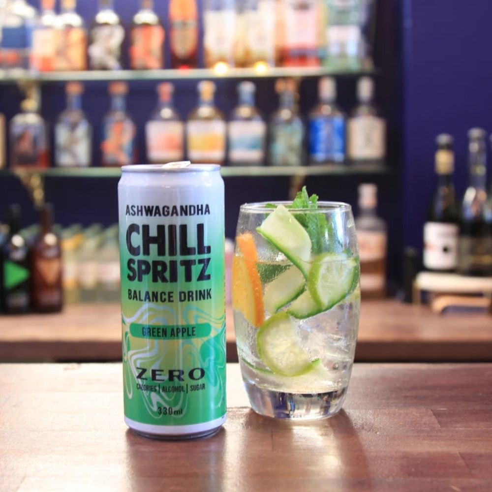 Chill Spritz Green Apple – Alcohol-Free Functional Drink (0.0% ABV, 330ml Can)