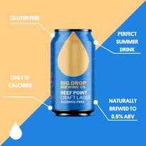 Big Drop Reef Point Alcohol Free Lager Bottle (0.5% ABV)