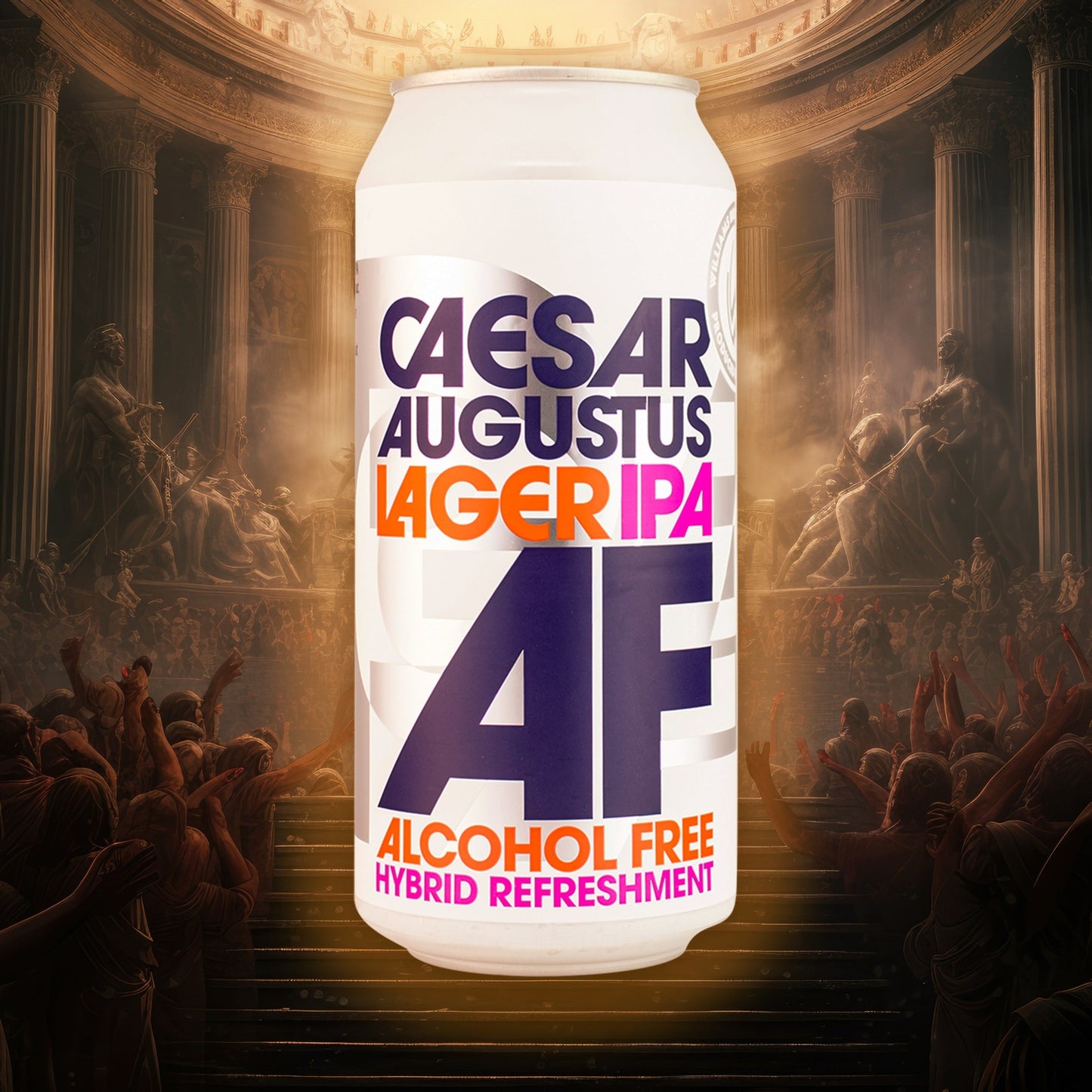 Williams Bros Brew 'Caesar AF' Alcohol Free  Lager/ IPA Hybrid (0.5% ABV)