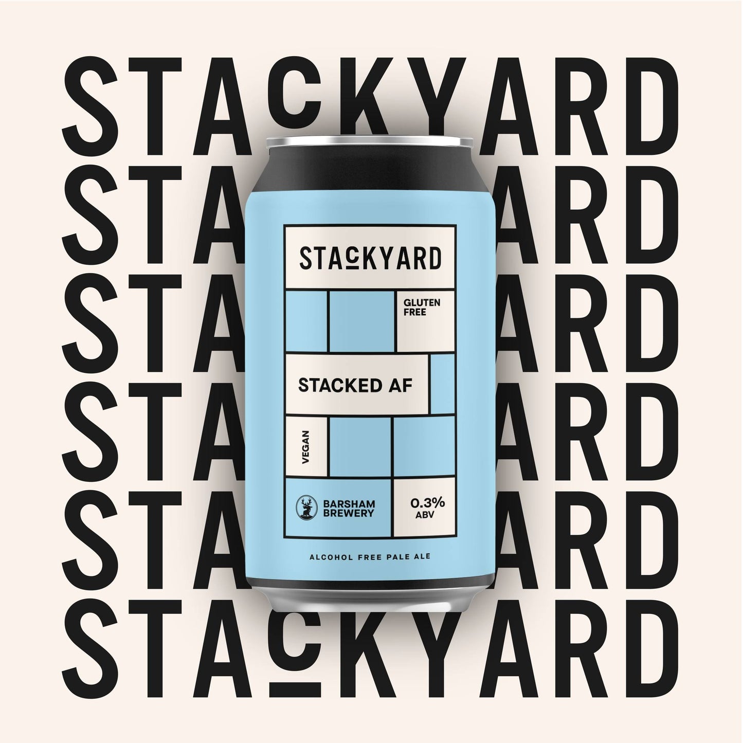 Barsham Brewery 'Stacked AF' Alcohol Free Pale Ale (0.5% ABV)