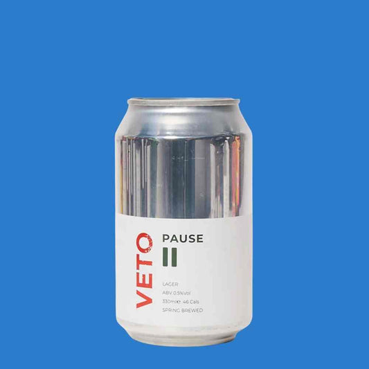 VETO PAUSE | Alcohol‑Free Vegan Lager | 0.5% ABV