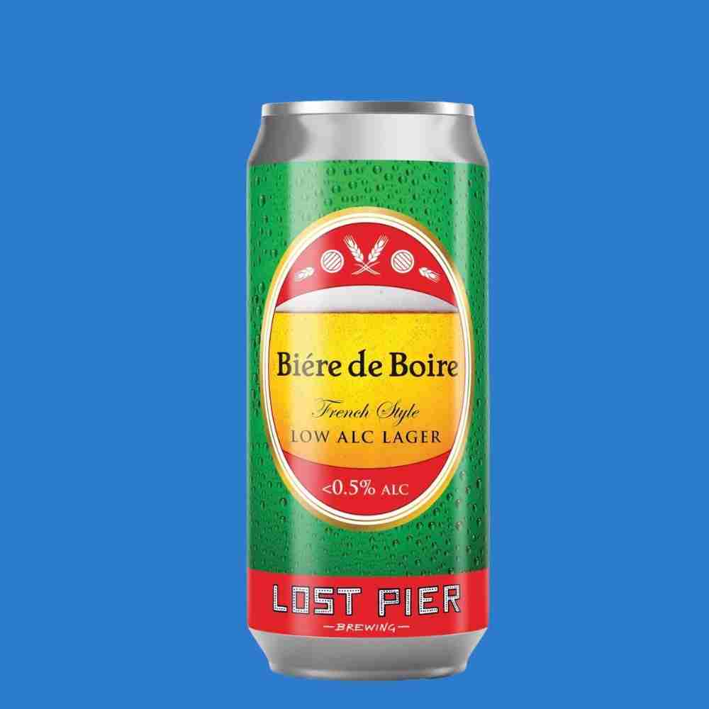 Lost Pier 'Biere de Boire' French Style Alcohol-Free Lager (0.5% ABV)