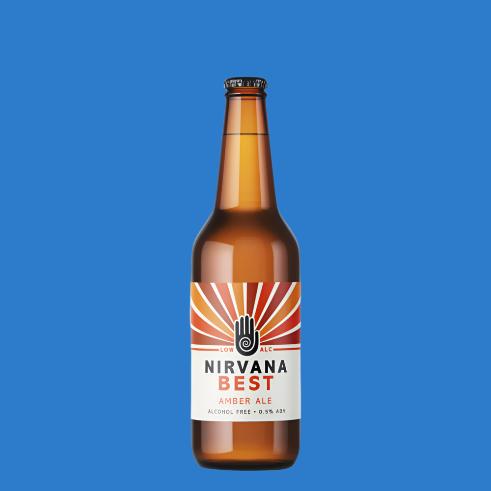 Nirvana 'Best' Alcohol Free Amber Ale Beer 500ml (0.5% ABV) - Wise Bartender