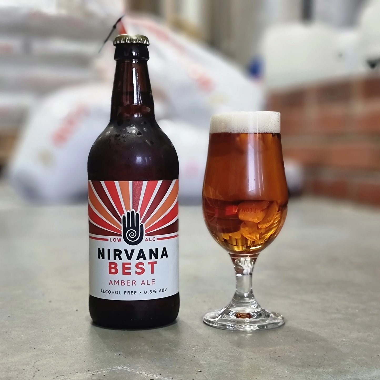 Nirvana 'Best' Alcohol Free Amber Ale Beer 500ml (0.5% ABV)