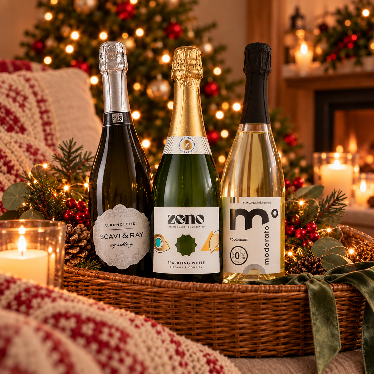 'Lovely Bubbly' 3 or 6 Bottle Alcohol Free Sparkling Wine Wise Pack (Save 5%)