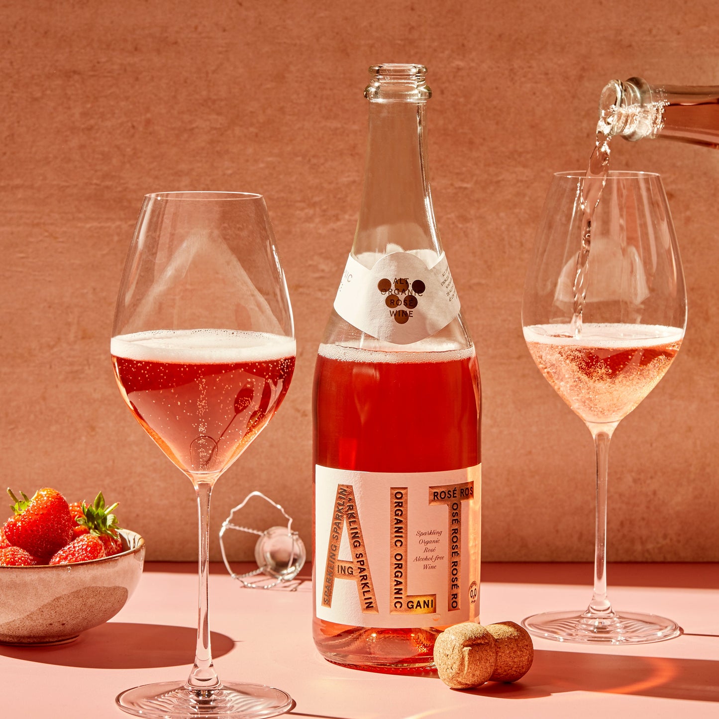ALT. Sparkling Rosé Alcohol Free 750ml | Organic Sparkling Rosé