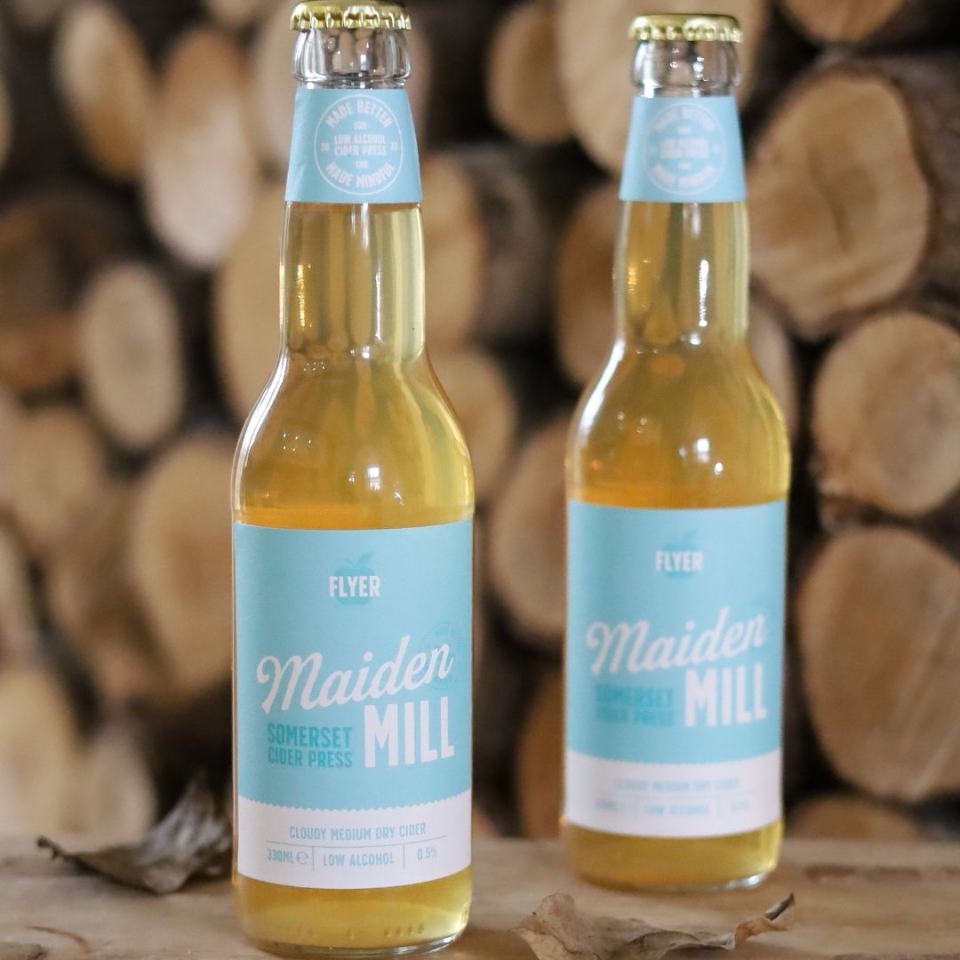 Maiden Mill 'Flyer' Cloudy Medium Dry Alcohol Free Cider (0.5% ABV)