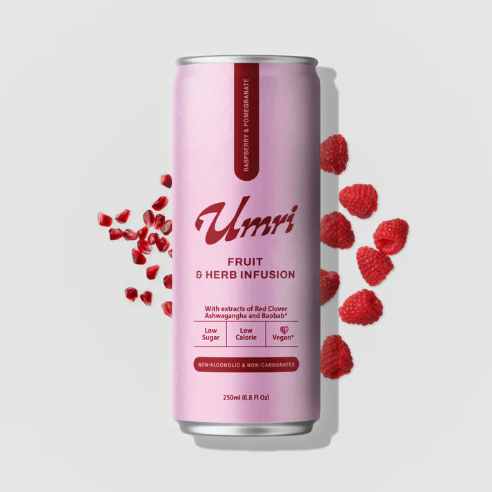 Umri 'Raspberry & Pomegranate' Fruit & Herb Infusion Apple Cider Vinegar Soda (0% ABV)