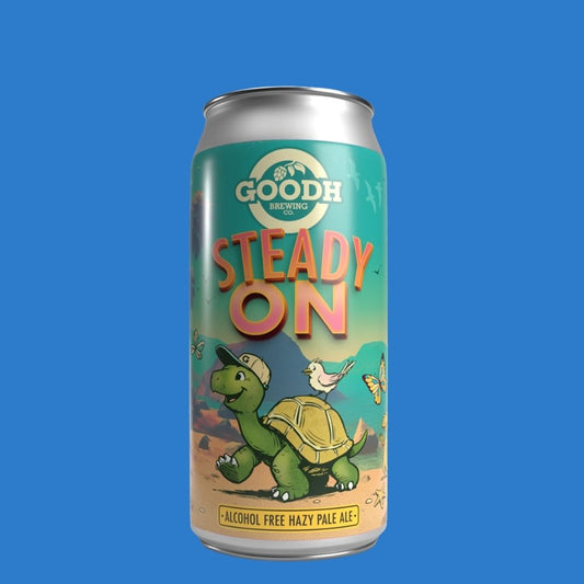 Goodh Brewing STEADY ON 0.5% | Alcohol‑Free Hazy Pale Ale | Juicy & Tropical | 440ml