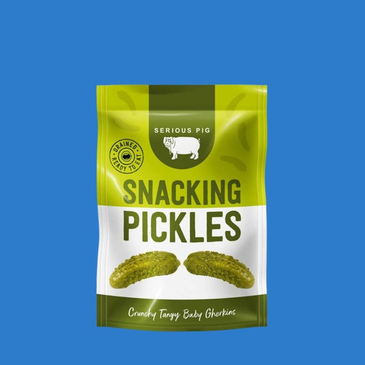 Serious Pig Snacking Pickles – Crunchy Tangy Baby Gherkins (40g)
