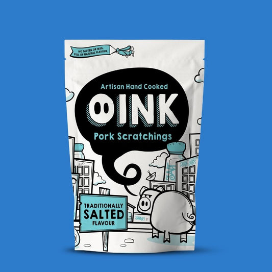 Oink Traditional Salted Pork Scratchings – 100g