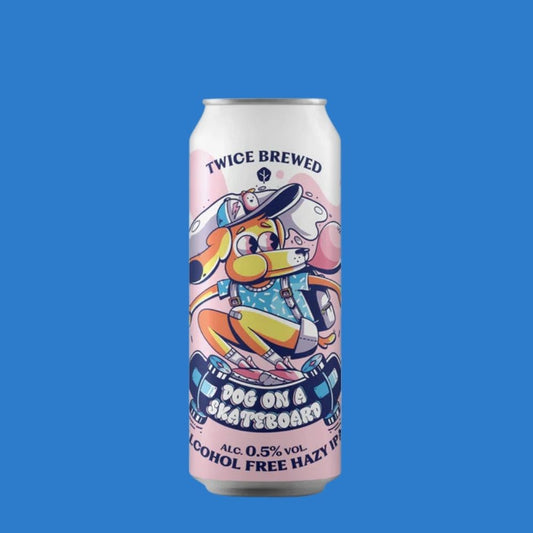 Dog On A Skateboard AF Hazy IPA 0.5% | Twice Brewed Alcohol‑Free Beer | 440ml