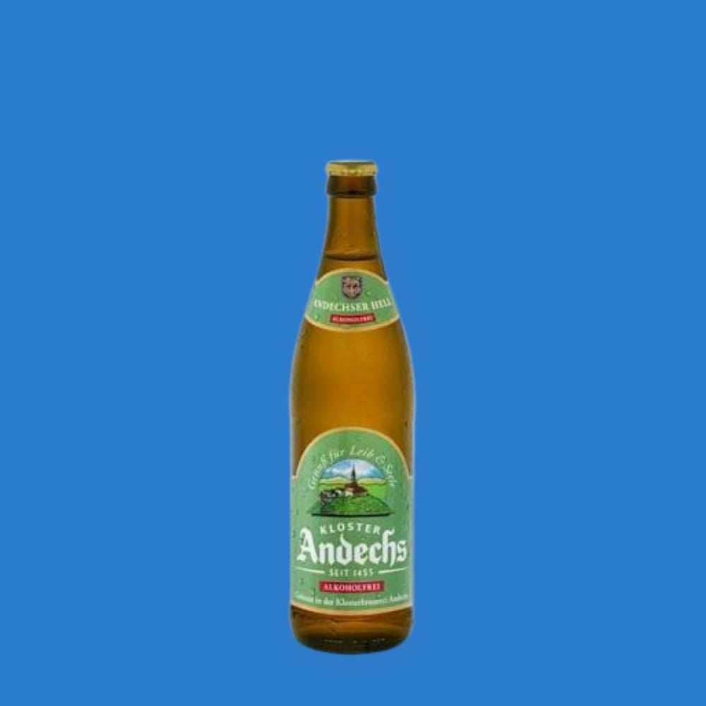 Andechser Hell Non-Alcoholic Beer 0.5% ABV | Bavarian Alcohol-Free Lager 500ml