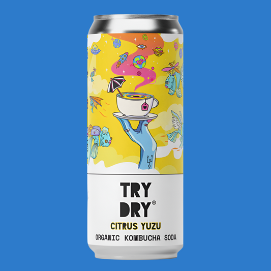 Counter Culture 'Try Dry' Citrus Yuzu Organic Kombucha Soda Can (0.0% ABV)