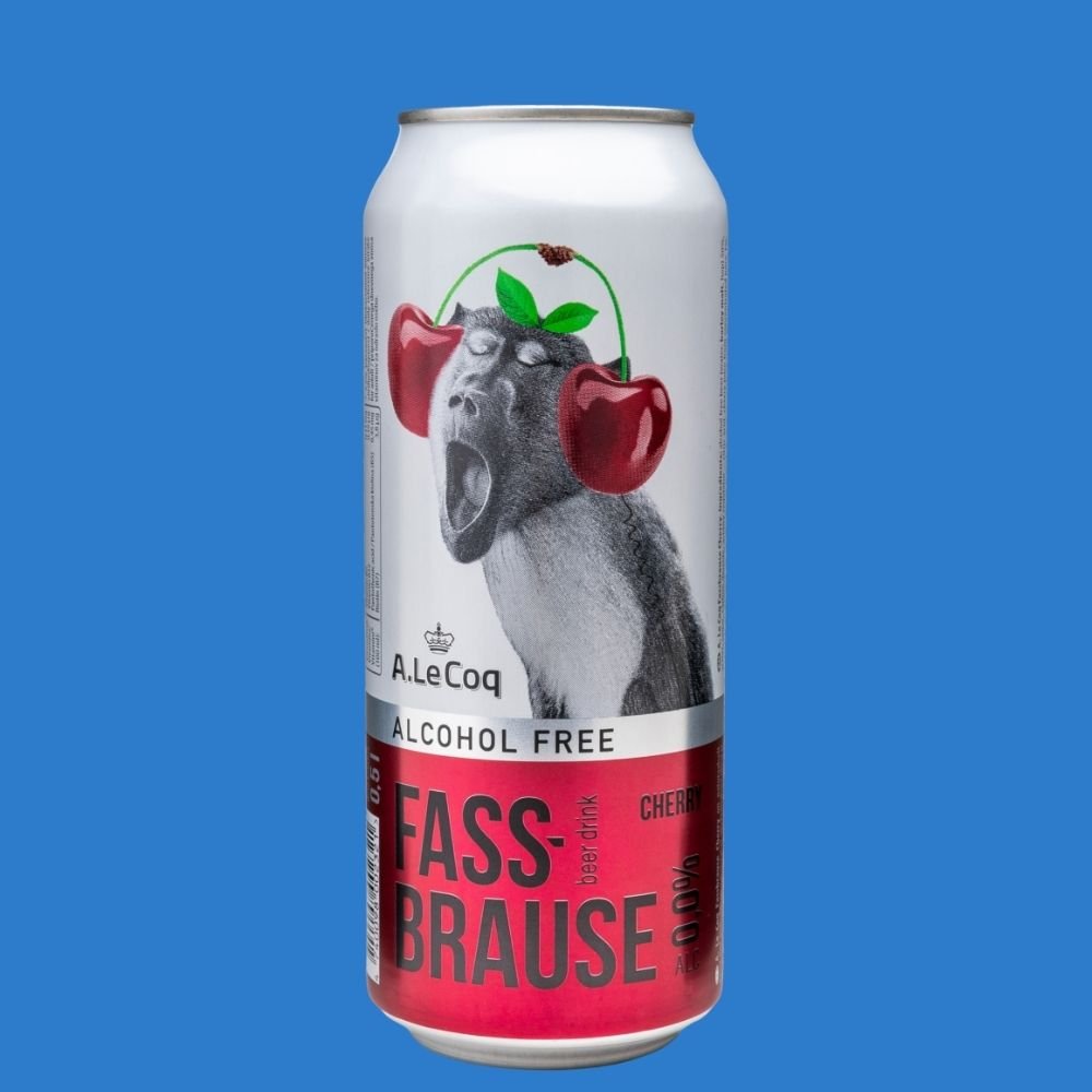 A. Le Coq `Fassbrause Cherry` Alcohol - Free Beer (0.0% ABV) - Wise Bartender - Lager