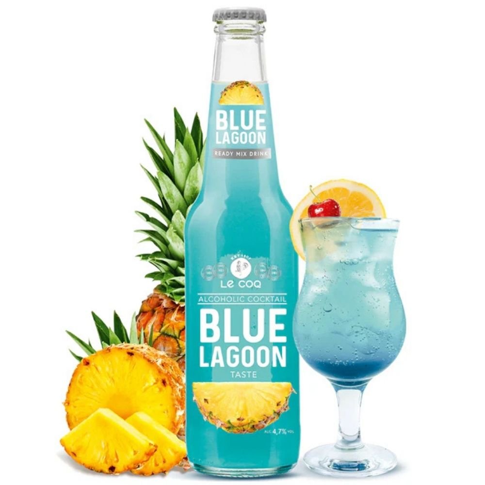 A. Le Coq Virgin Blue Lagoon Alcohol - Free Cocktail (0.0% ABV) - Wise Bartender - Spirit
