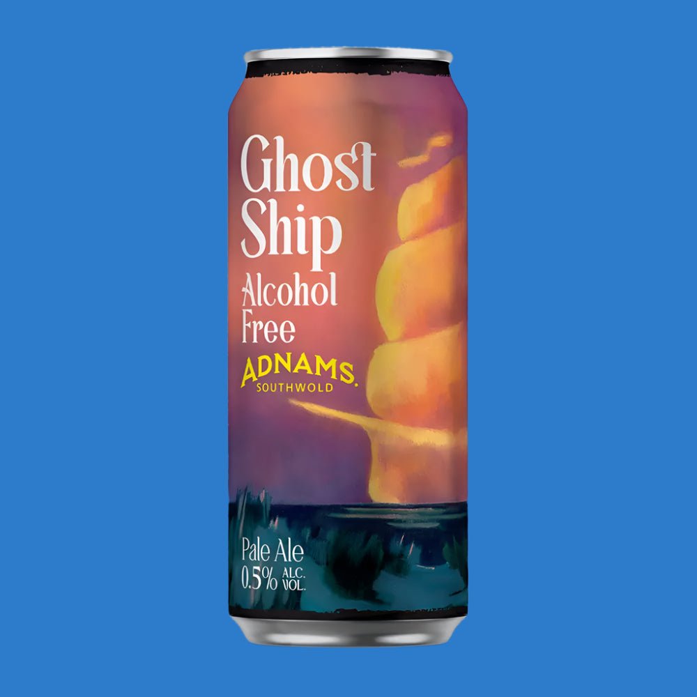 Adnams Ghost Ship Alcohol Free Pale Ale Can (0.5% ABV) NEW 440ml Can! - Wise Bartender - Beer