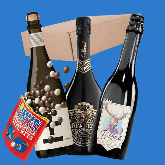 Alcohol Free Sparkling Wine 3 Bottle Pack with Tony’s Chocolate & Gift Box (Save 5%) - Wise Bartender - wine