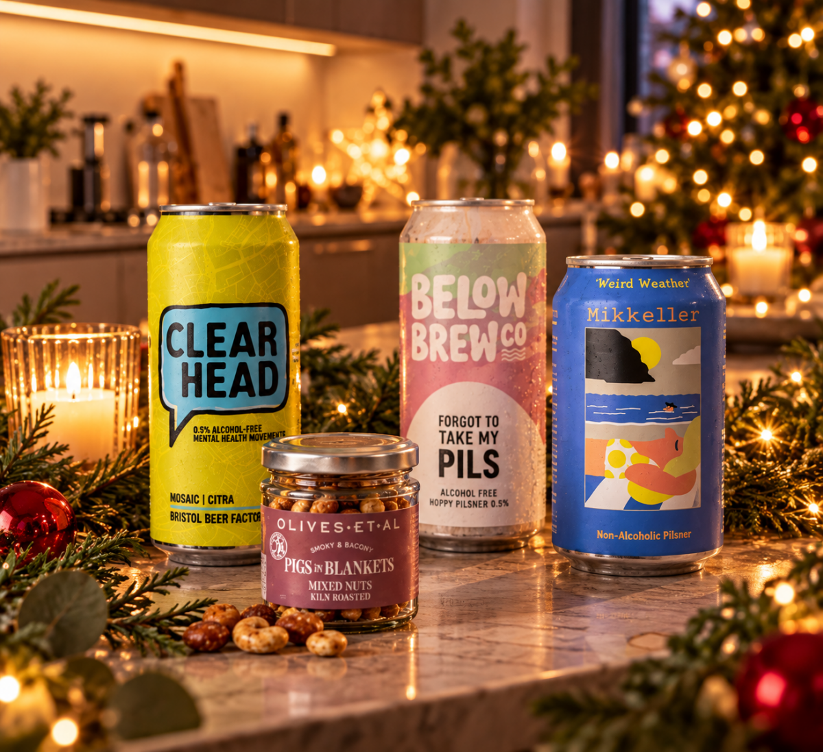 Alcohol‑Free Beer & Snack Gift Pack | Beer Lovers Wise Pack | 12 Beers - Wise Bartender - Mixed Pack
