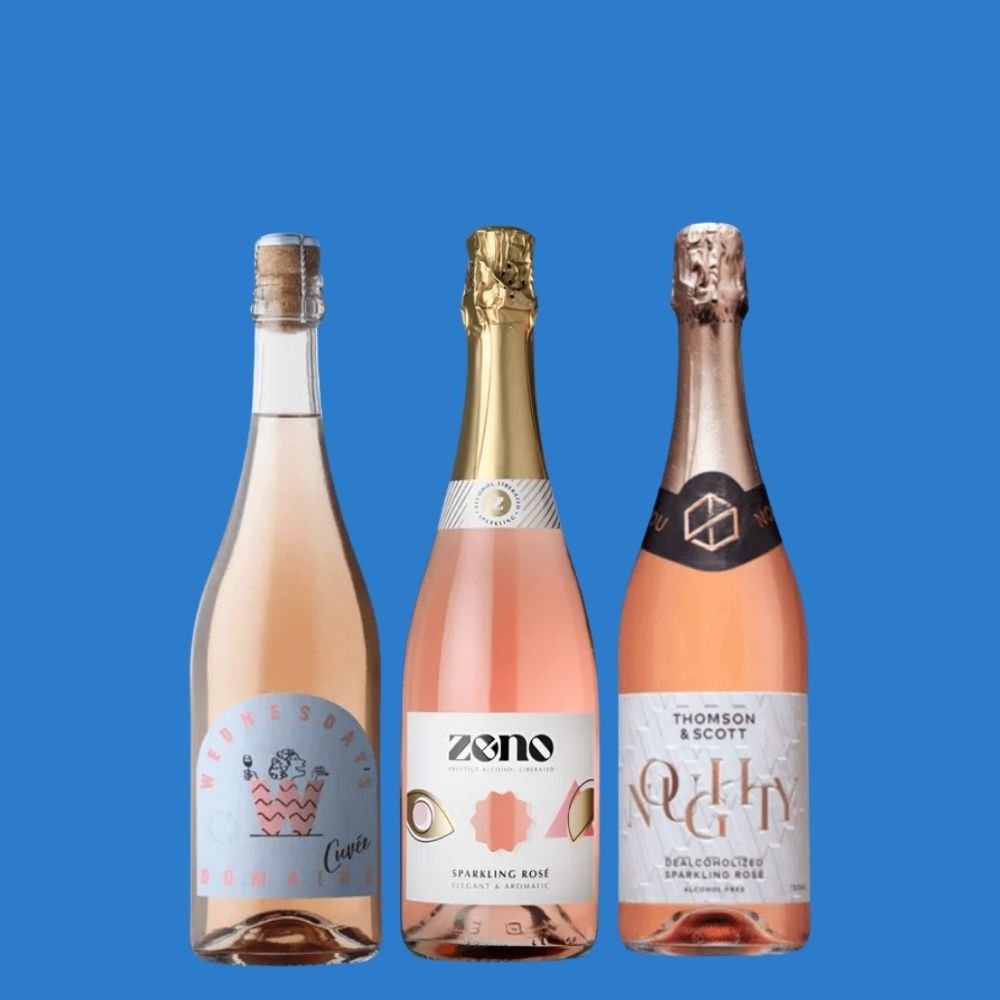Alcohol‑Free Sparkling Rosé Gift Set | Pretty in Pink Wise Pack | 3 Premium Wines - Wise Bartender - Mixed Pack