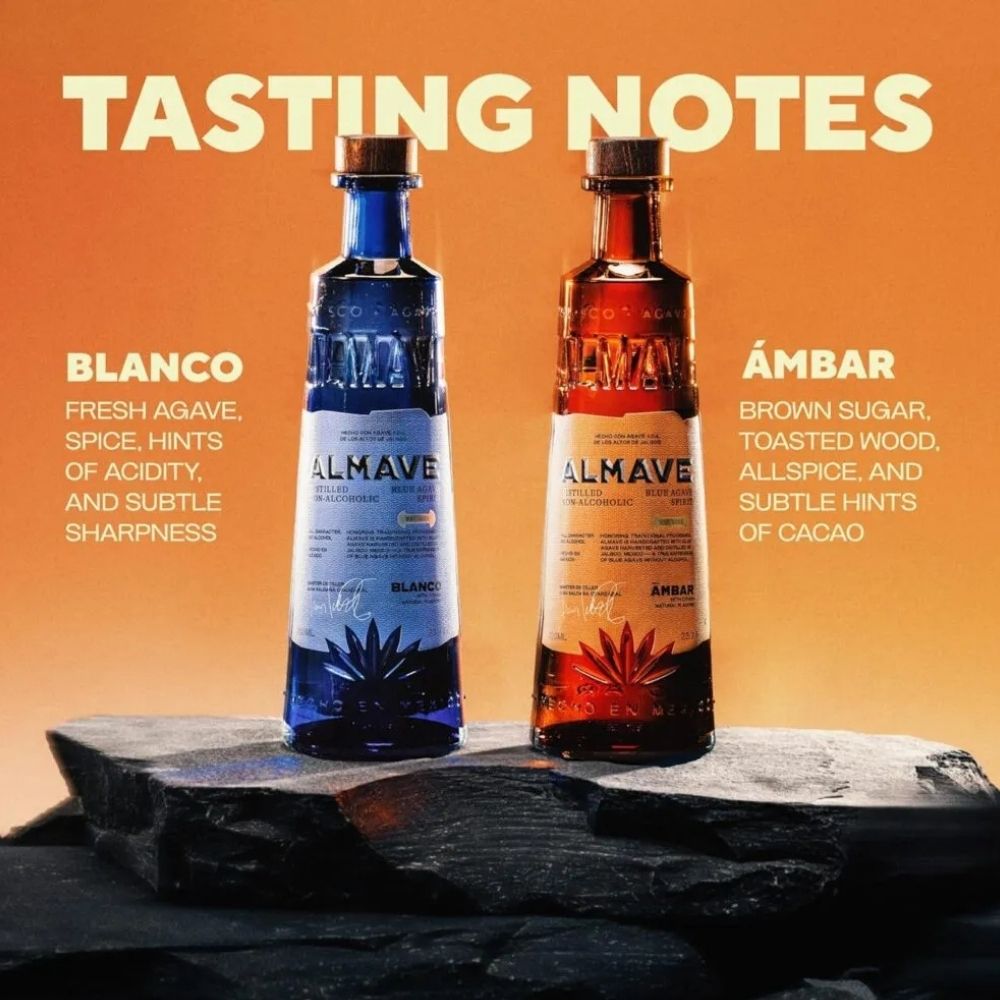 Almave 'Blanc' Blue gave Alcohol Free Tequila Spirit (0.5% ABV) - Wise Bartender - Spirit