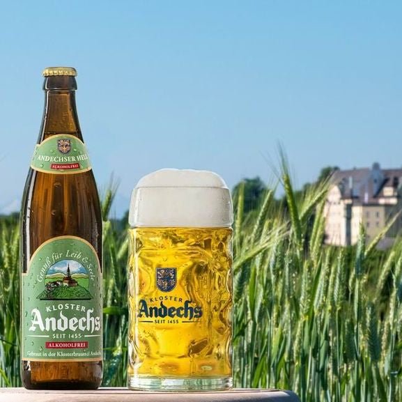 Andechser Hell Non-Alcoholic Beer 0.5% ABV | Bavarian Alcohol-Free Lager 500ml - Wise Bartender - Beer